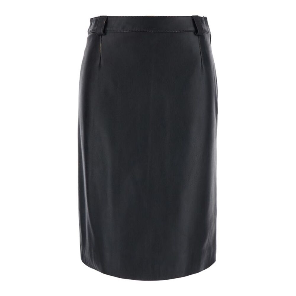 Grifoni Women Leather Skirt With Character And Black For Women